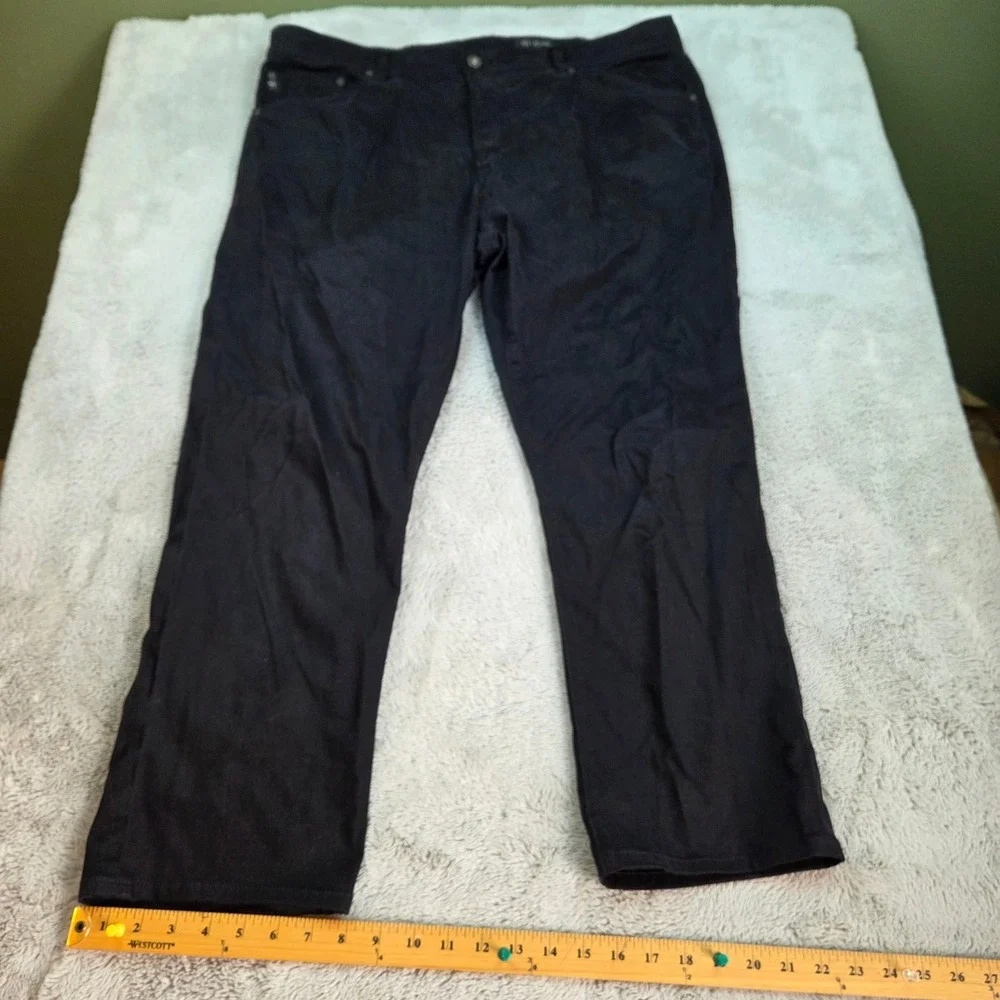 AG Everett Slim Straight Pants Mens 38x32 Italian Fabric Five Pocket Black Jean